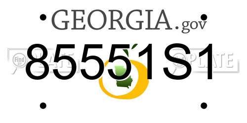 85551S1 Georgia License Plate