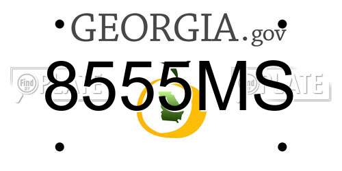 8555MS Georgia License Plate