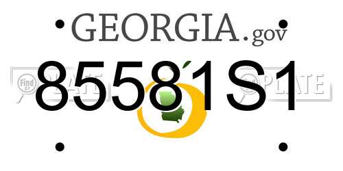 85581S1 Georgia License Plate