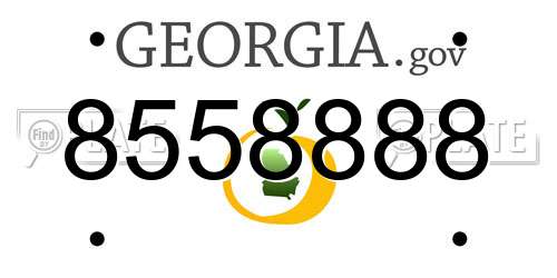 8558888 Georgia License Plate