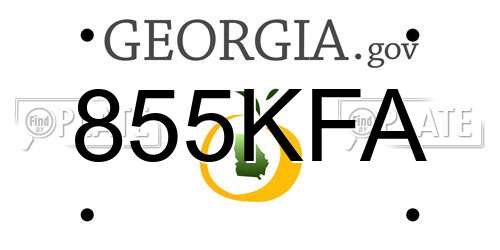 855KFA Georgia License Plate