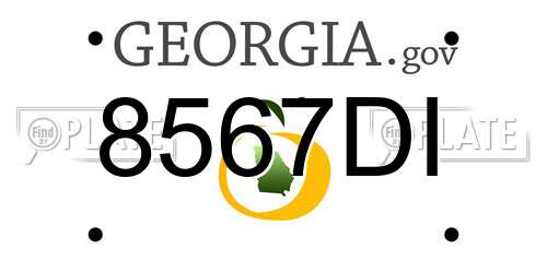 8567DI Georgia License Plate