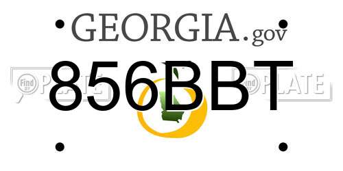 856BBT Georgia License Plate