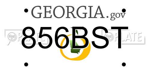 856BST Georgia License Plate