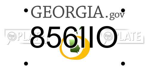 856IIO Georgia License Plate