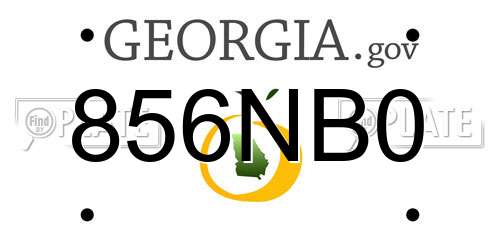 856NB0 Georgia License Plate