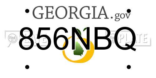 856NBQ Georgia License Plate