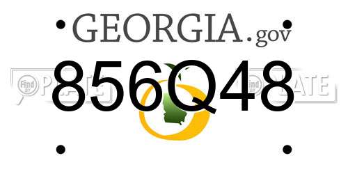 856Q48 Georgia License Plate