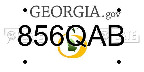 856QAB Georgia License Plate