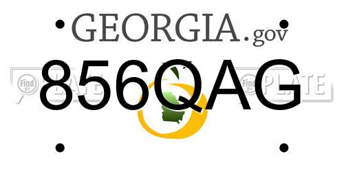 856QAG Georgia License Plate