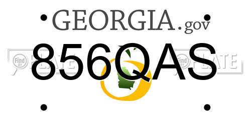 856QAS Georgia License Plate
