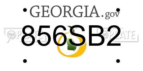 856SB2 Georgia License Plate