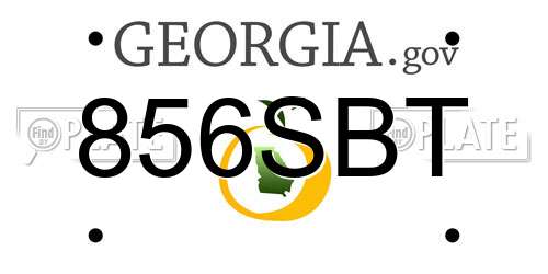 856SBT Georgia License Plate