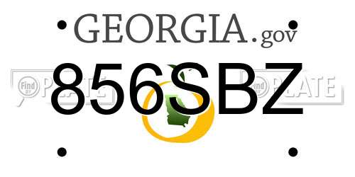 856SBZ Georgia License Plate