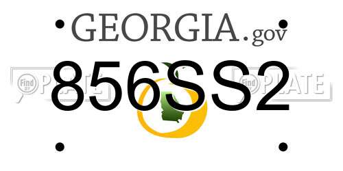 856SS2 Georgia License Plate