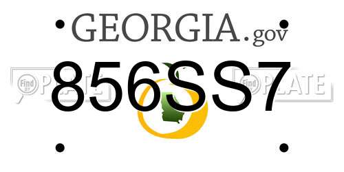 856SS7 Georgia License Plate