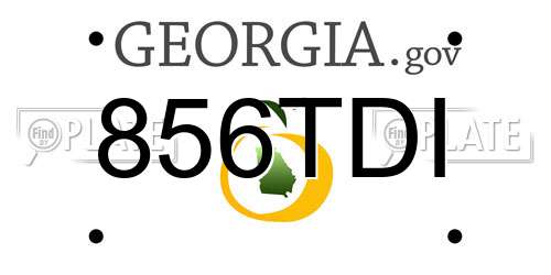856TDI Georgia License Plate