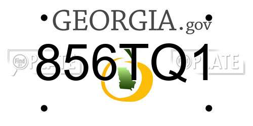 856TQ1 Georgia License Plate