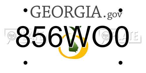 856WO0 Georgia License Plate