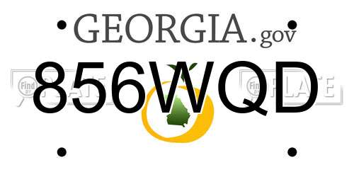 856WQD Georgia License Plate