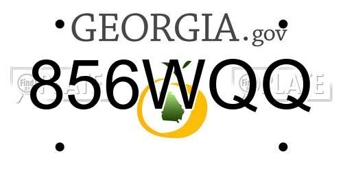 856WQQ Georgia License Plate