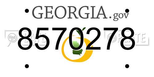 8570278 Georgia License Plate