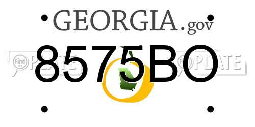 8575BO Georgia License Plate