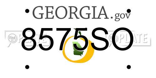 8575SO Georgia License Plate
