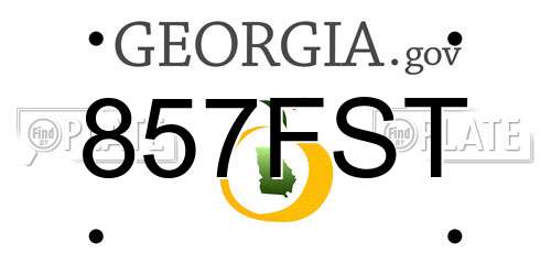 857FST Georgia License Plate