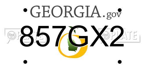 857GX2 Georgia License Plate