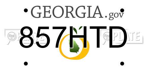 857HTD Georgia License Plate