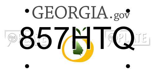 857HTQ Georgia License Plate