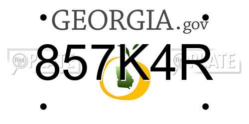 857K4R Georgia License Plate