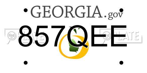 857QEE Georgia License Plate