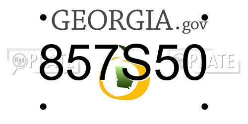 857S50 Georgia License Plate