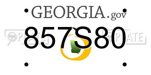 857S80 Georgia License Plate