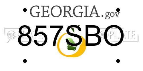 857SBO Georgia License Plate