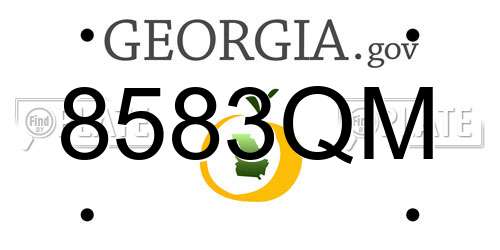 8583QM Georgia License Plate