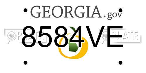 8584VE Georgia License Plate