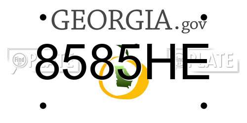 8585HE Georgia License Plate
