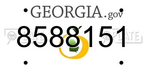 8588151 Georgia License Plate