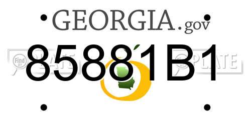 85881B1 Georgia License Plate