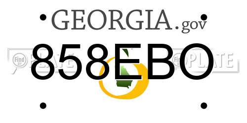858EBO Georgia License Plate