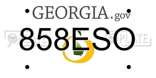 858ESO Georgia License Plate