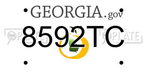 8592TC Georgia License Plate
