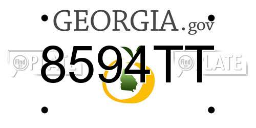 8594TT Georgia License Plate