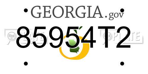 85954T2 Georgia License Plate