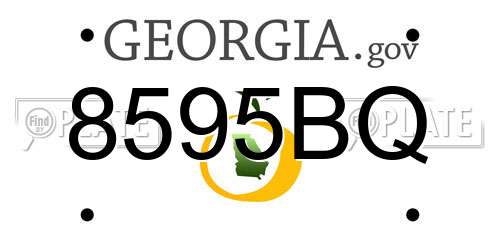 8595BQ Georgia License Plate