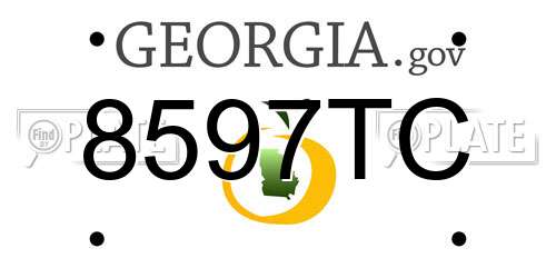 8597TC Georgia License Plate
