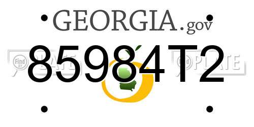85984T2 Georgia License Plate